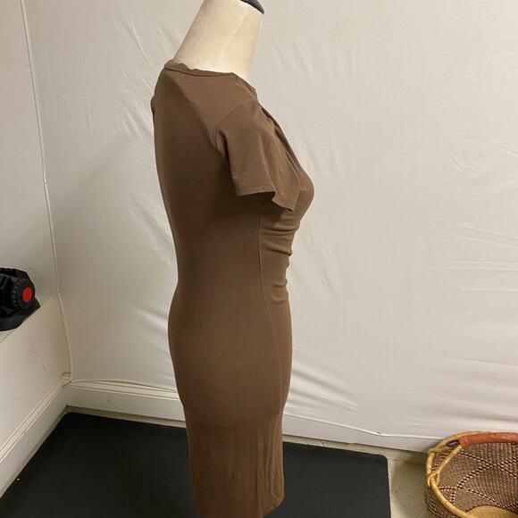 Amore All.F.Y. Women's Short Sleeve Ruched Waist Midi Bodycon Dress - Sm… - Picture 2 of 9